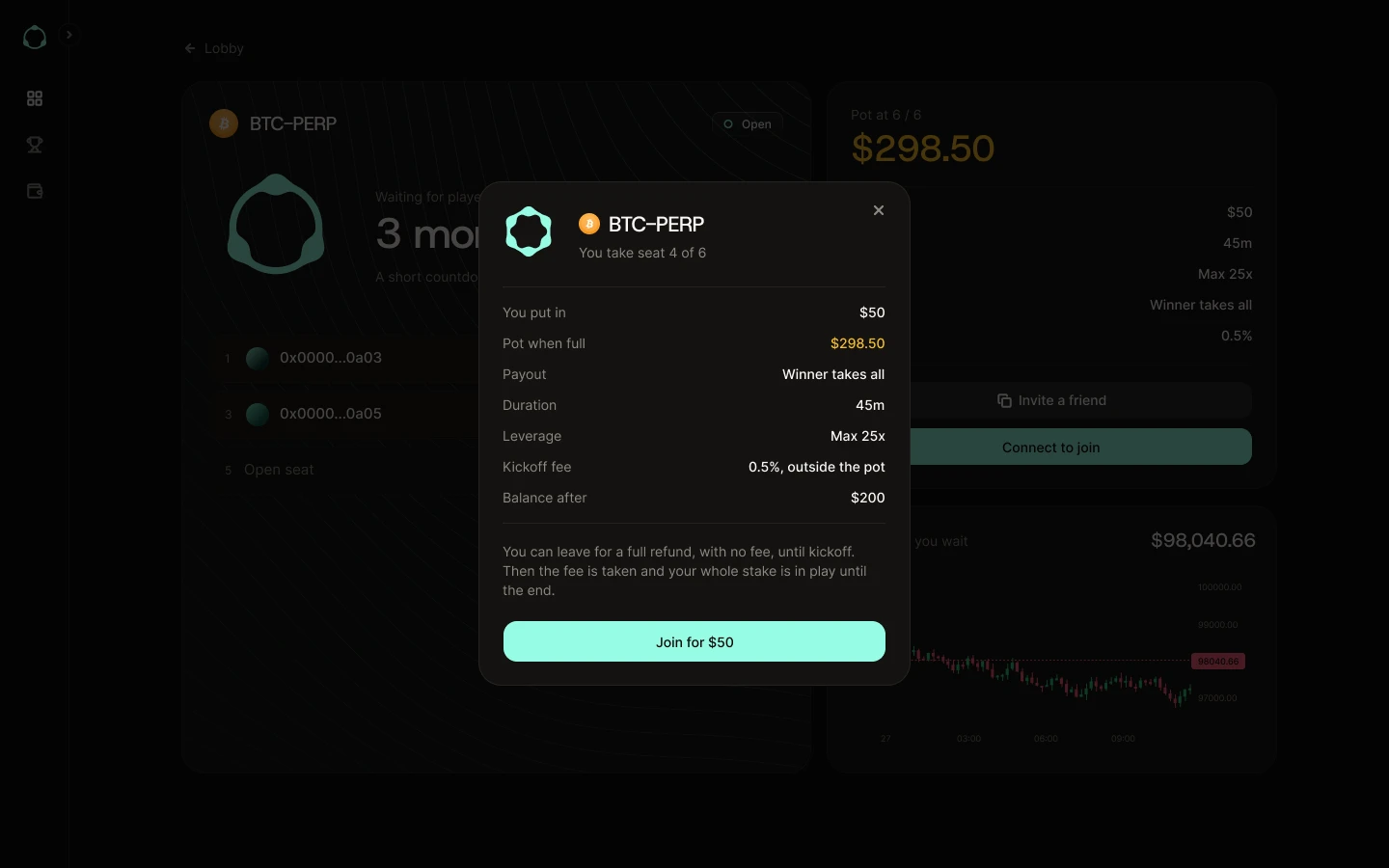 Hyperstake, App screens, 4