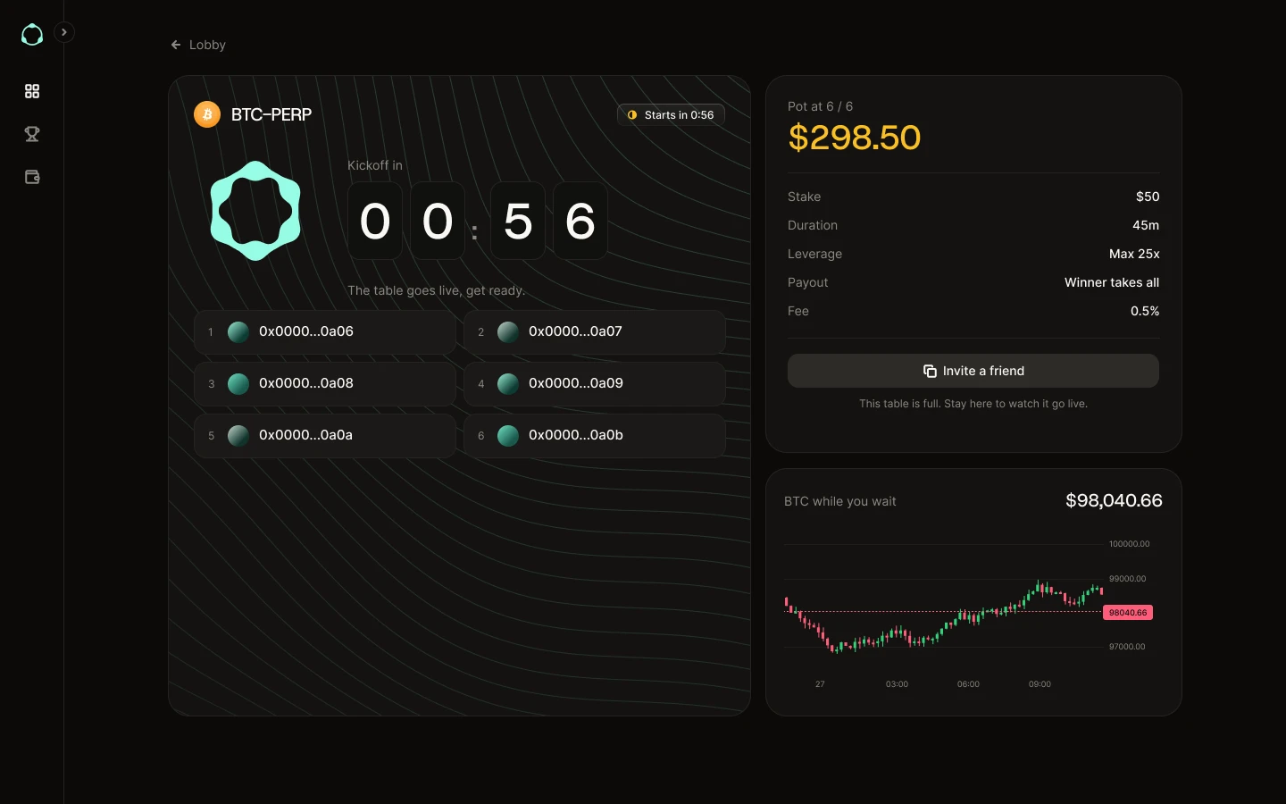 Hyperstake, App screens, 6