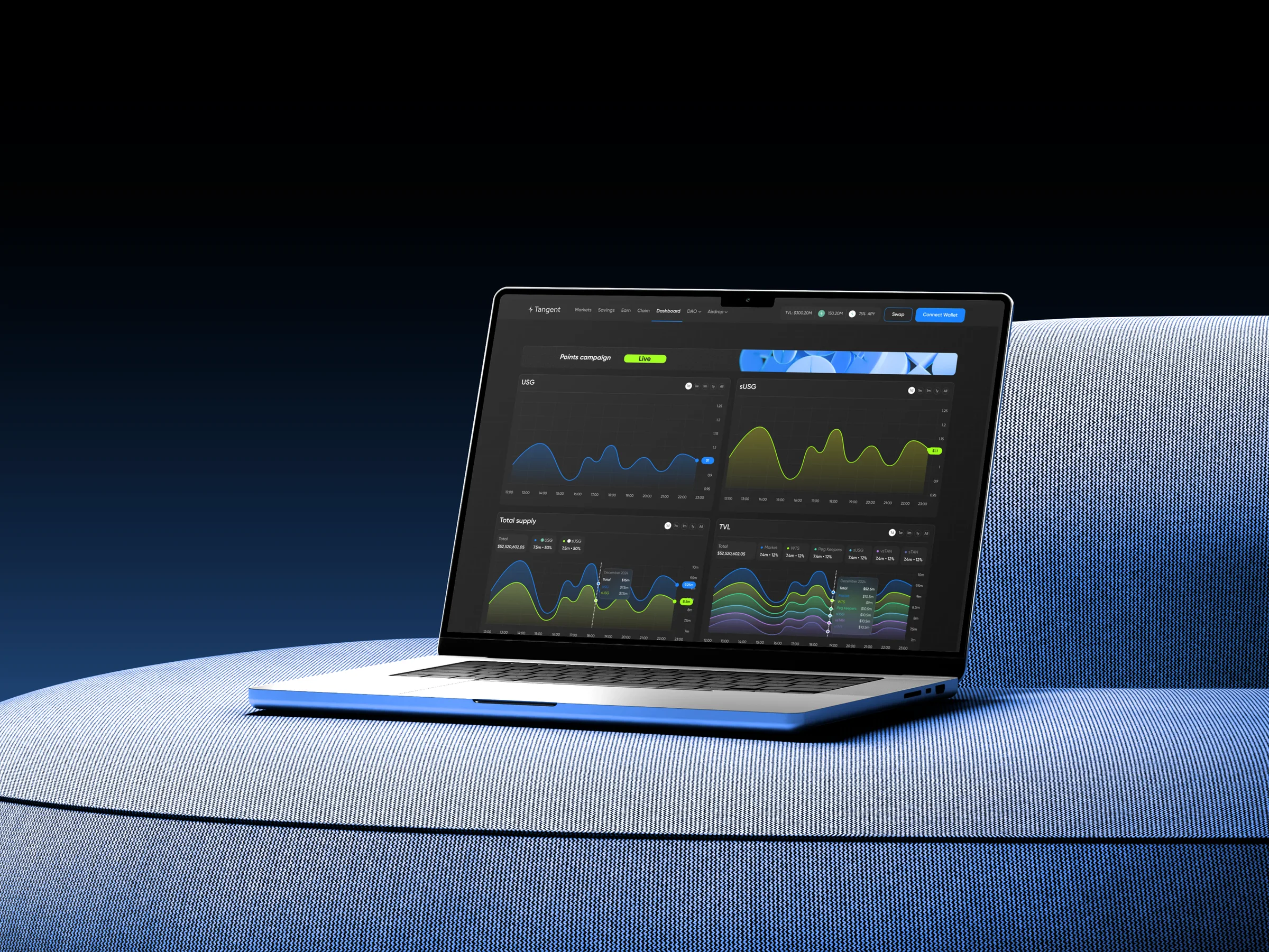 Tangent, dApp interface, 2
