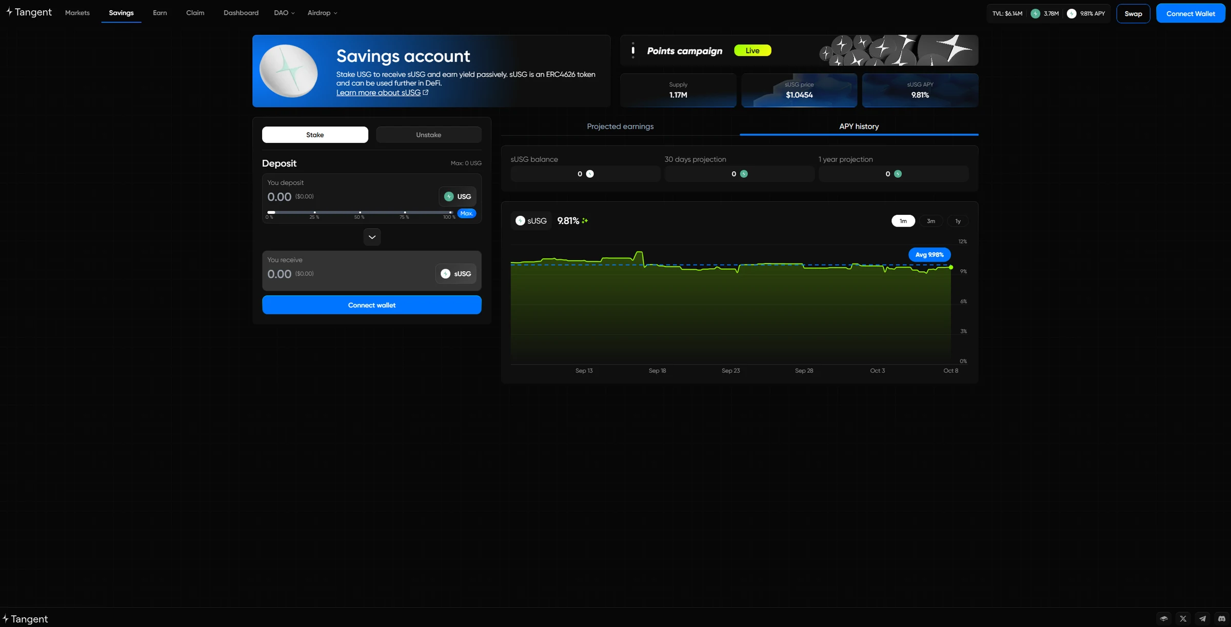 Tangent, dApp interface, 5